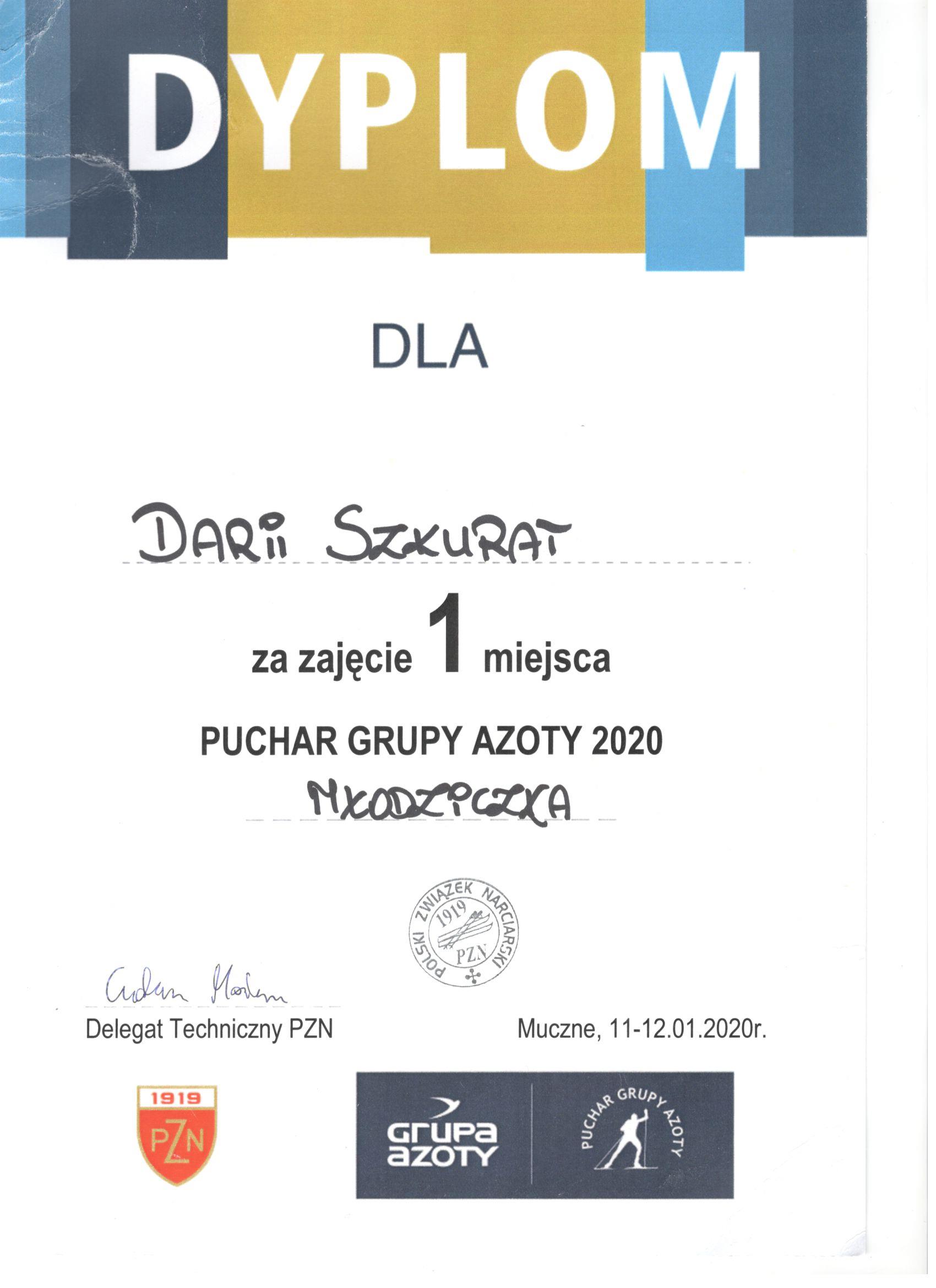 SUKCESY DARII SZKURAT - ABSOLWENTKI SP SĘKOWA - ZAWODNICZKI WKS ZAKOPANE